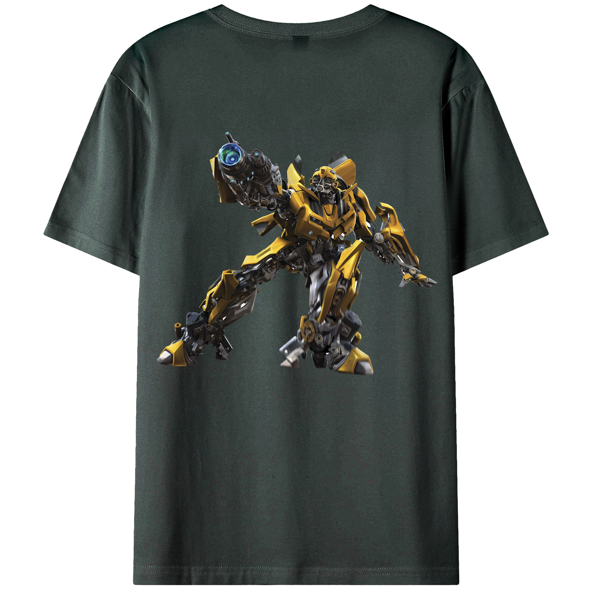 （画像用） Transformers トランスフォーマー 綿100％ メンズ半袖Tシャツ（バックプリント） 通気性